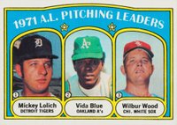 1972 Topps #94 A.L. Pitching Leaders Baseball Card