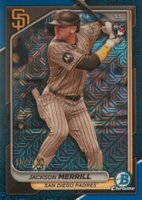 2024 Bowman Chrome Mega Box #27 Jackson Merrill Blue Refractor Baseball Card