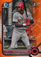 2022 Bowman Mega Box Chrome #50 Elly de La Cruz Orange Refractor Baseball Card