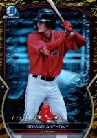2023 Bowman Draft #BDC112 Roman Anthony Chrome-Yellow Lunar Crater Baseball Card