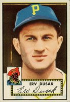 1952 Topps #183 Erv Dusak Cream back Baseball Card