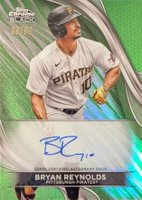2024 Topps Chrome Black Autographs #BRE Bryan Reynolds Green Refractor Baseball Card