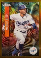 2022 Topps Chrome Sonic Expose #EX17 Mookie Betts Gold Baseball Card