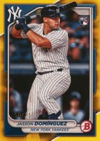 2024 Bowman #17 Jasson Dominguez Yellow Baseball Card