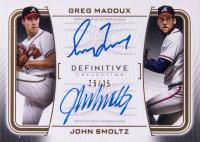 2023 Topps Definitive Collection Dual Autograph Collection #DACMSM Greg Maddux/John Smoltz Baseball Card