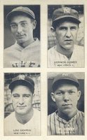 1935 Exhibits Four-on-one # Dickey/Gehrig/Gomez/Lazzeri Baseball Card
