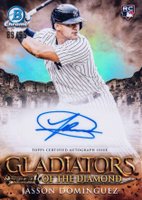 2024 Bowman Gladiators of the Diamond Autographs #GDAJD Jasson Dominguez Baseball Card
