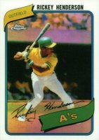 2019 Topps Complete Set Chrome Greatest Card Reprints #5 Rickey Henderson Baseball Card