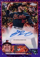 2023 Topps Chrome Update Autograph #ACGR Grayson Rodriguez Purple Speckle Baseball Card
