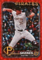 2024 Topps Update #US288 Paul Skenes Red Crackle Foil Board Baseball Card