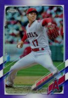 2021 Topps Chrome #159 Shohei Ohtani Purple Refractor Baseball Card