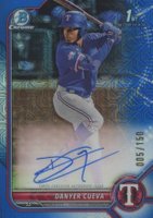 2022 Bowman Chrome Prospect Autographs #CPADCA Danyer Cueva Hta Choice Refractor Baseball Card