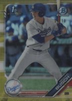 2019 Bowman Draft #BDC57 Michael Busch Chrome-Gold Refractor Baseball Card