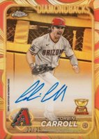 2024 Topps Gilded Collection Topps Chrome Gold Autographs #CGACCA Corbin Carroll Rose Gold/Gold Baseball Card