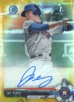 2017 Bowman Draft Chrome Draft Picks Autographs  #CDAJP Joe Perez Gold Refractor Baseball Card