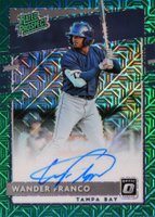 2020 Panini Donruss Optic Rated Prospects #RPSWF Wander Franco Signature-Green Mojo Baseball Card