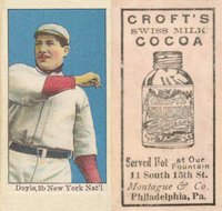1909 Croft's Cocoa # Larry Doyle Throwing Baseball Card