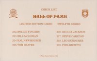 1994 Perez-Steele HOF Postcard # Checklist 212-219 Baseball Card
