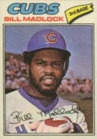 1977 Topps Cloth Stickers #25 Bill Madlock Baseball Card