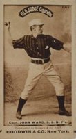 1887 Old Judge #478-5a John Ward Throw-R/hand cap high-R/profile-Capt. John-N.Y's. Baseball Card