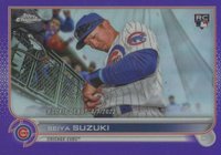 2022 Topps Chrome Update #USC144 Seiya Suzuki Purple Refractor Baseball Card