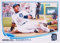 2013 Topps #660 Miguel Cabrera Sliding Baseball Card