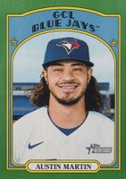 2021 Topps Heritage Minor League #50 Austin Martin Green Border Baseball Card