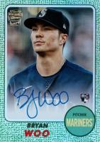 2024 Topps Archives Fan Favorites Autographs #68FFBW Bryan Woo Green Foilboard Baseball Card