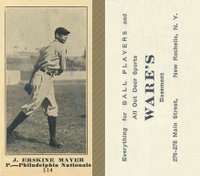 1916 Wares #114 J. Erskine Mayer Baseball Card