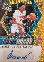2023 Panini Mosaic Fast Break Autographs #FBASR Ausar Thompson Gold Basketball Card