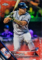 2016 Topps Chrome #143 Gary Sanchez Red Refractor Baseball Card