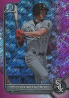 2022 Bowman Chrome Prospects #BCP212 Colson Montgomery Fuchsia Shimmer Refractor Baseball Card