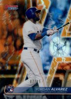 2020 Bowman's Best #45 Yordan Alvarez Orange Refractor Baseball Card