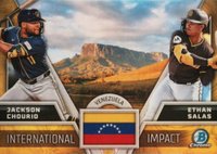 2024 Bowman Chrome International Impact #II4 Ethan Salas/Jackson Chourio Baseball Card