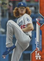 2020 Topps Complete Set #235 Dustin May Orange Baseball Card