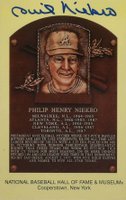 1999 Hall of Fame Autographs # Phil Niekro Yellow HOF Plaque Baseball Card