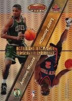 1997 Bowman's Best Mirror Image #MI10 Antoine Walker/Larry Johnson/Maurice Taylor/Vin Baker Refractor Basketball Card