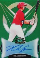 2019 Leaf Valiant Autographs  #BANG1 Nolan Gorman Green Baseball Card