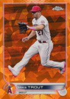 2022 Topps Chrome Sapphire Edition #27 Mike Trout Orange Baseball Card