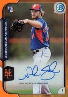 2015 Bowman Chrome Autograph Rookies #NS Noah Syndergaard Orange Refractor Baseball Card
