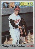 1970 Topps #213 Andy Etchebarren Baseball Card