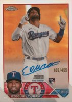 2023 Topps Chrome Rookie Autograph #RAEDU Ezequiel Duran Refractor Baseball Card