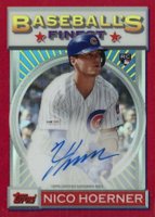 2020 Finest Flashbacks Autographs #NH Nico Hoerner Red Refractor Baseball Card
