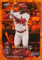 2023 Topps Chrome Sapphire #344 Jordan Walker Orange Baseball Card