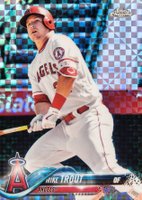 2018 Topps Chrome #100 Mike Trout Batting-X-Fractor Baseball Card