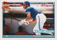 1991 Topps Traded Tiffany #2T Roberto Alomar Baseball Card