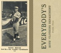 1916 Everybody's #12 Zinn Beck Baseball Card