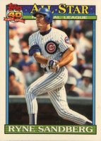 1991 Topps Tiffany #398 Ryne Sandberg Baseball Card