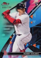 2021 Topps Finest #92 Bobby Dalbec Aqua Refractor Baseball Card