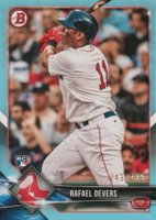 2018 Bowman #25 Rafael Devers Sky Blue Baseball Card